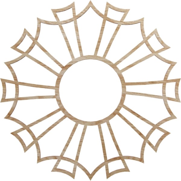 Ekena Millwork Augustus Wood Fretwork Pierced Ceiling Medallion, Red Oak, 16"OD x 5 5/8"ID x 3/8"T CMWP16X16X0375AURO - main